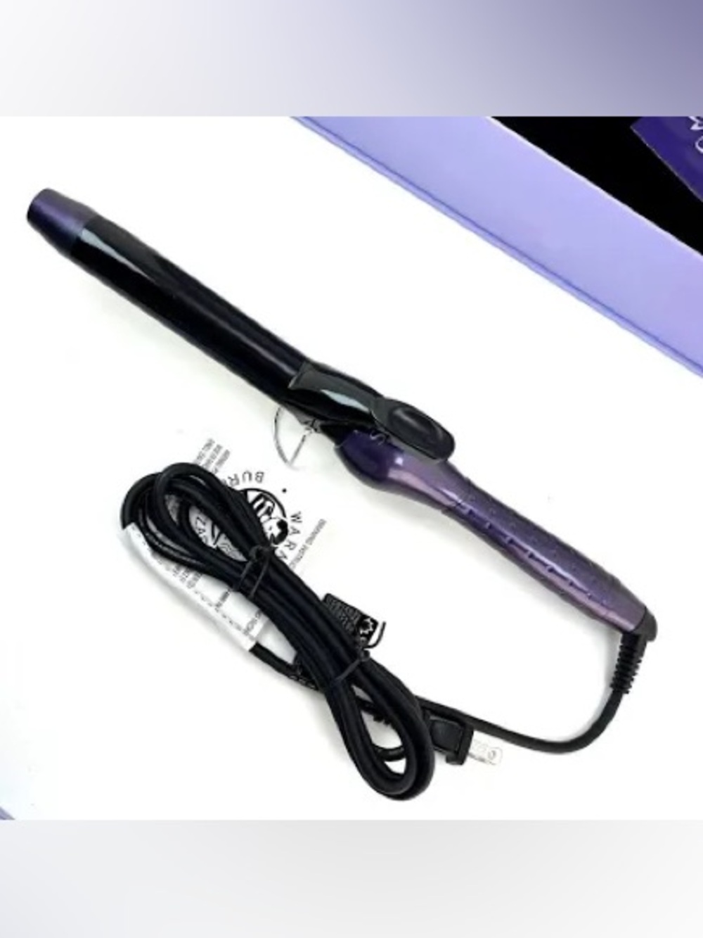 Sutra SB2 TOURMALINE Ceramic 1" Spring Curling Iron Purple Ionic Hot Tools - Picture 2 of 12